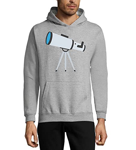 Sweat télescope astronomie coton gris le cadeau parfait pour passionné des étoiles