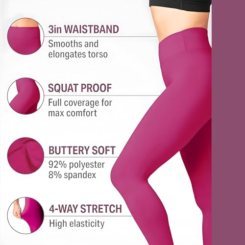 Image of SATINA High Waisted Leggings for Women - Comfortable and Stretchy in Versatile Sizes and Colors