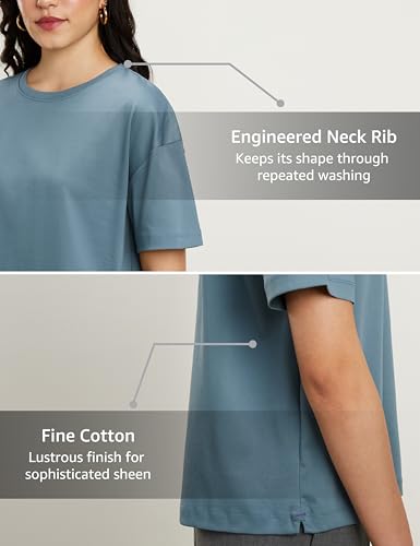 Image of Symbol Premium Women Super Soft Cotton Round Neck Solid T-Shirt (Stylish | Oversized Fit) (Available in Plus Sizes)