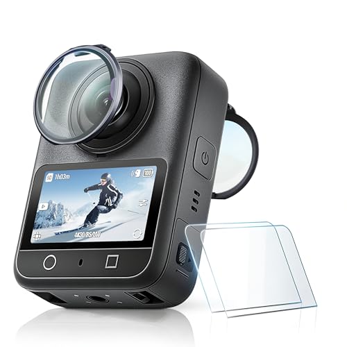 STARTRC PHOTO Lens Guards&Screen Protector for DJI Osmo 360 Accessories PC Lens Protector+HD Tempered Glass Film for Osmo 360/Sphra360 Camera Scratch/Dust Proof 2 Pack