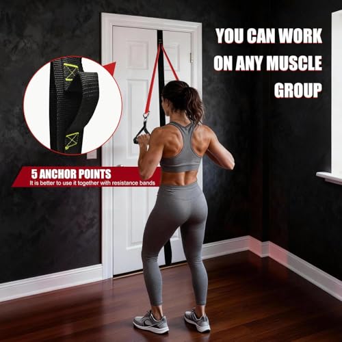 Image of LEEKEY Pull Up Assistance Bands,5-125LB Resistance Bands with Grip、Door Anchor、Gym Bag - Exercise Bands for Full-Body Training, Fitness, Physical Therapy -USA Original Patent