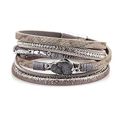 Leather Wrap Bracelets(brown)