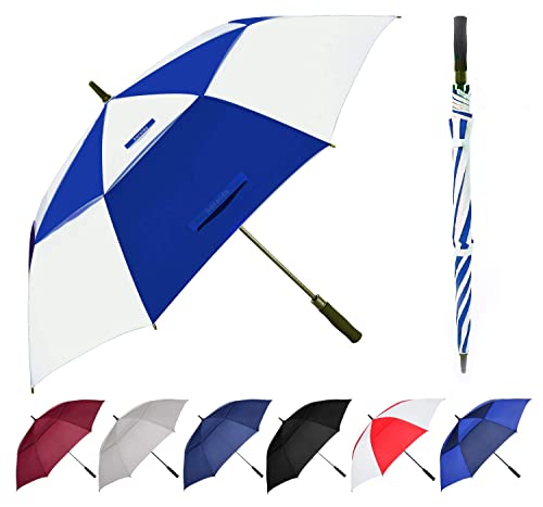 Image of Golf Umbrella Large 62 /68 /72 Inch, Extra Large Oversize Double Canopy Vented Windproof Waterproof Umbrella, Automatic Open Golf Umbrella for Men and Women and Family