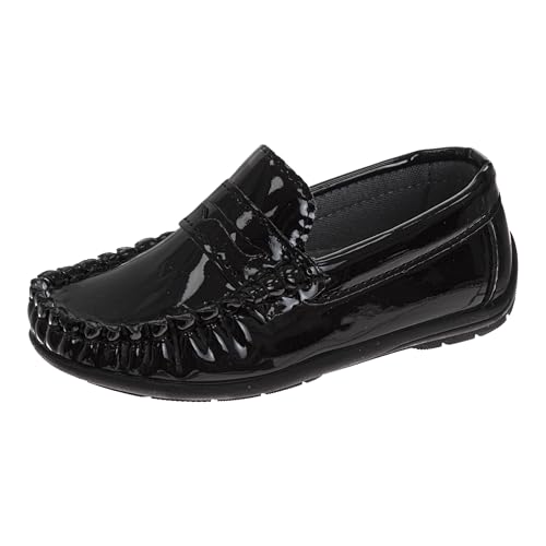 Image of Josmo Boys Moccasin Driving Loafers - Casual Dress Penny Slip On Boat Shoes (Sizes: 5-10 Toddlers / 11-13 Little Kids / 1-5 Big Kids)