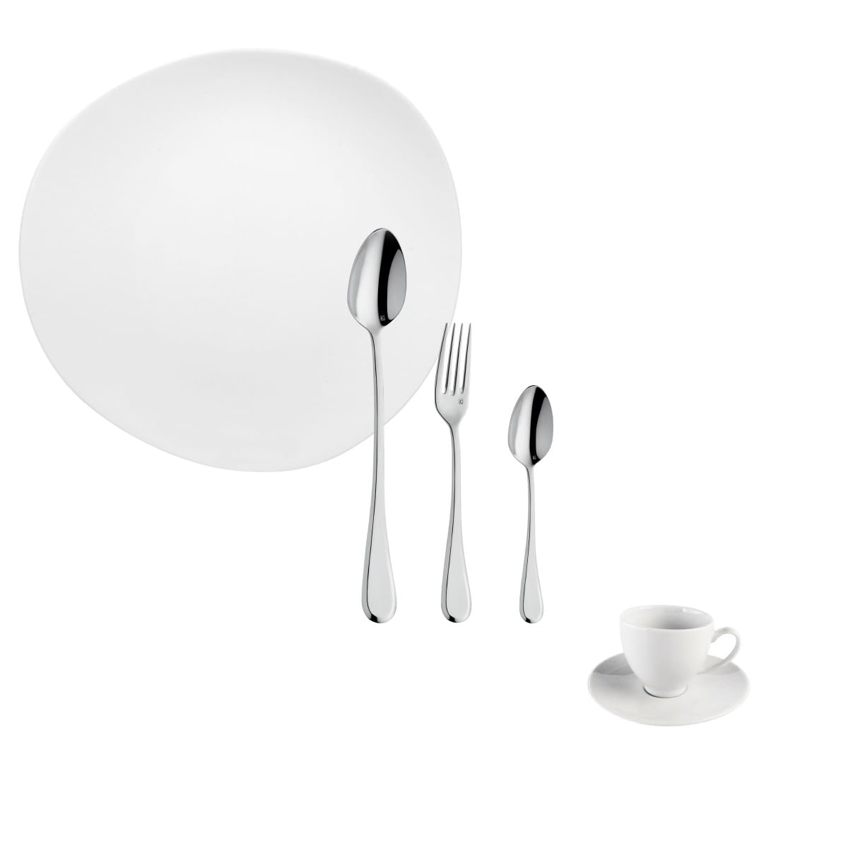 MEDARD DE NOBLAT - Servizio dessert e merenda - Sven - Porcellana - Set di 30 pezzi - Bianco