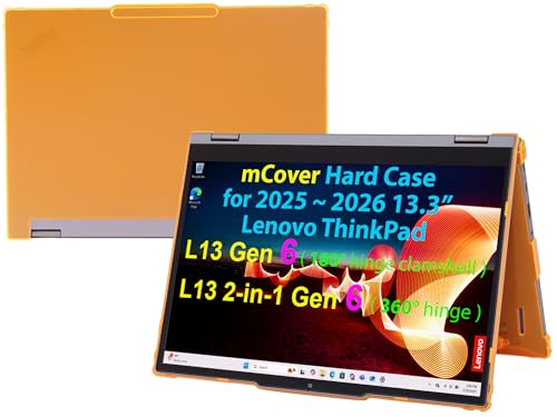 Étui mCover Lenovo ThinkPad L13 Gen 6 coque de protection orange pour PC portable 13,3 pouces