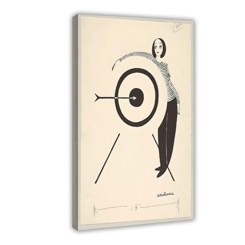 Impression sur toile Woman And Target de Christina Malman 50x76 cm