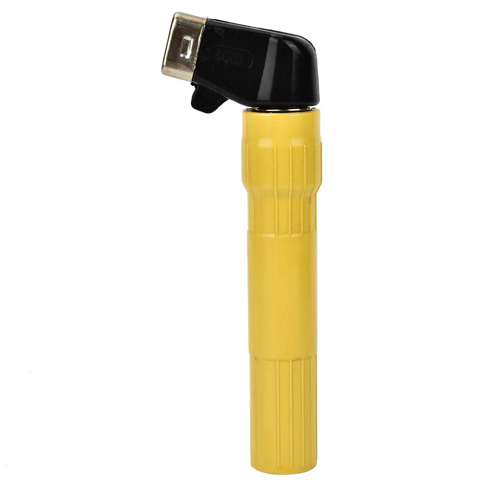 Oumefar Electrode Holder Welding Tool, 400Amp Electrode Clamp Soldering Arc Rod Welding Electrode Clamp Tool Set(Yellow)