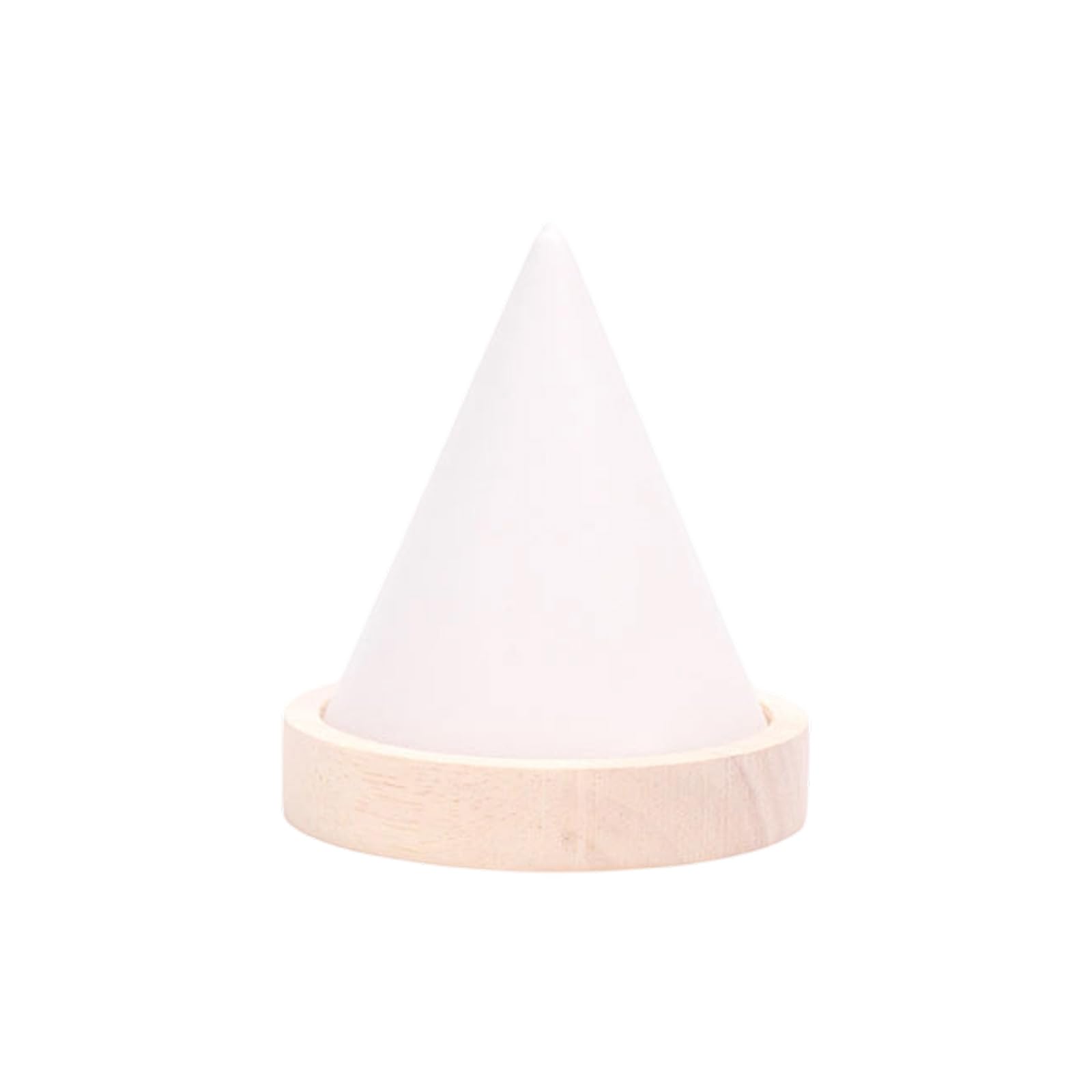 Cone Jewelry Stand Wooden, Luxurious Velvet Surface Display Holder, Smooth Touch Presentation Jewelry Holder, フリーサイズ