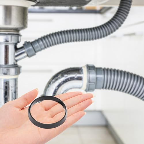 RowGlow 10pcs dichtung siphon Abfluss waschbecken Küchenspüle für Abfluss DN40 40 mm G1½ Zoll 43x38x2mm Dichtungsset siphon Dichtungen für Spülbeckenabfluss Keildichtungen (40mm 10pcs)