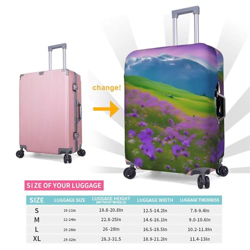 Housse de protection pour valise en polyester haut de gamme fleurs S