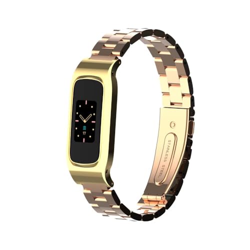 Image of Compatible with Fitbit Luxe Bands,Stainless Steel Metal Replacement Strap Wrist Band Compatible for Luxe Fitness Tracker