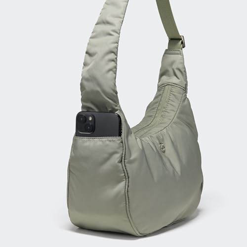 Image of Pander 4L Soft Nylon Crescent Shoulder Bag for Women, Medium Underarm Hobo Purse with Adjustable Strap, Water-Repellent