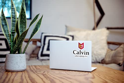 Image of Calvin University College Official Academic Logo Weatherproof Vinyl Sticker Car Decal from Nudge Printing