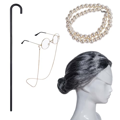 Disfraz Completo Abuela Vonokee Set 6 Piezas