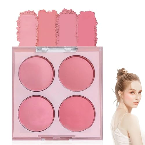 Lilbitty Blush Palette Mit 4 Farben, Matte Und Seidige Textur, Wasserfest Und Langanhaltend, Ideal Für Alle Hauttöne, Für Makeup-Liebhaber
