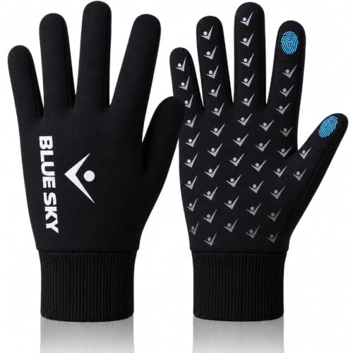 Image of Thermal Winter Gloves for Men Women Lightweight Touchscreen Gloves with Anti-Slip Grip Warm Cold Weather Gloves for Driving Winter Cycling Gloves Unisex Running Gloves Hiking Gloves Bike Gloves