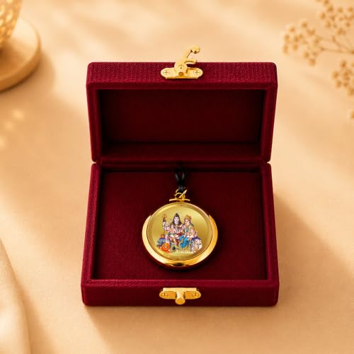 Image of DIVINITI 24K Gold Plated Double-Sided Religious Pendant with Premium Gift Box, Spiritual Locket for Men & Women, Devotional Jewellery for Gifting & Everyday Wear