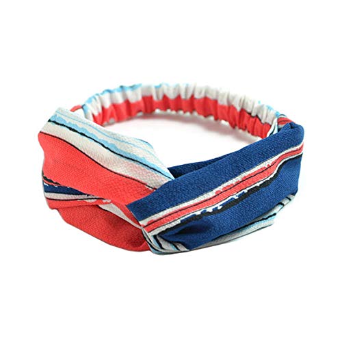 Model Worker 6Pcs Women Girls Headband Boho Floral Chiffon Hair Band Twisted Turban Head Wrap For Sports Or Fashion(Chiffon2) #TOP6