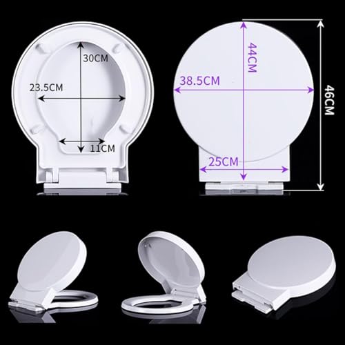 Abattant WC haut de gamme avec charnières réglables robustes - 2