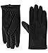 Men's Fur Lined Faux Leather Gloves with Touchscreen Technology