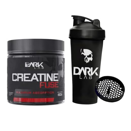 Creatina Fuse (Creatina 150g) + Coqueteleira 700ml Dark Lab | Creatina com Máxima Absorção | Auxilia no Crescimento Muscular