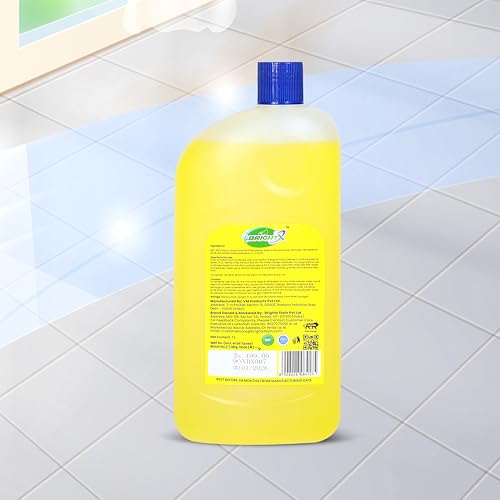 Image of BrightX Floor Cleaner | Citrus Fresh | Multi-Surface Cleaning & Long-Lasting Fragrance (1L, Citrus)