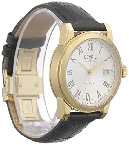 Gevril Men's Madison Swiss Automatic Watch, Genuine Italian Leather Strap4
