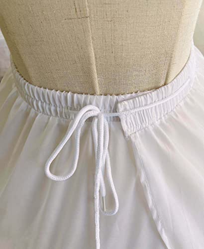 Women's Tulle Petticoat Underskirt Crinoline Wedding Dress 6 Hoop White for Bridal Dress3