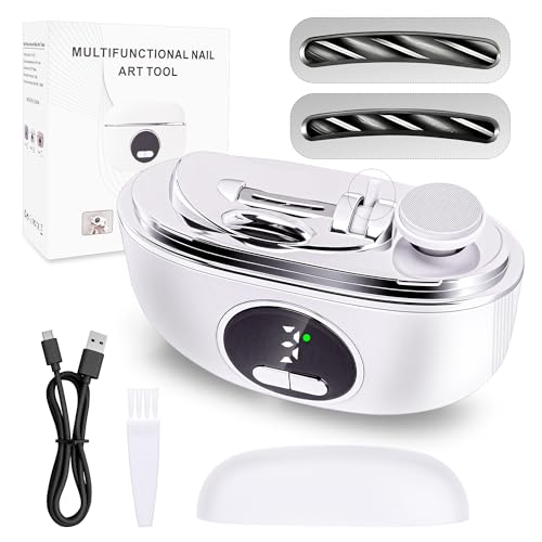 2026 3-in-1 Electric Nail Clippers for Seniors with Adjustable Dual-Slot, 3-Speed Trimming & Sanding...