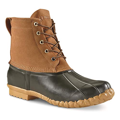 Guide Gear Duck Boots Lace-Up And Insulated 400 Gram, Rain Waterproof Boots For Men, Tan, 10D (Medium) #TOP2