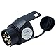 CCLIFE 7 auf 13-polig Adapter Stecker mit Dichtung, Universal für Anhänger 12 V Stromversorgung für KFZ Anhänger, Fahrradhänger, Hänger Adapter Stecker
