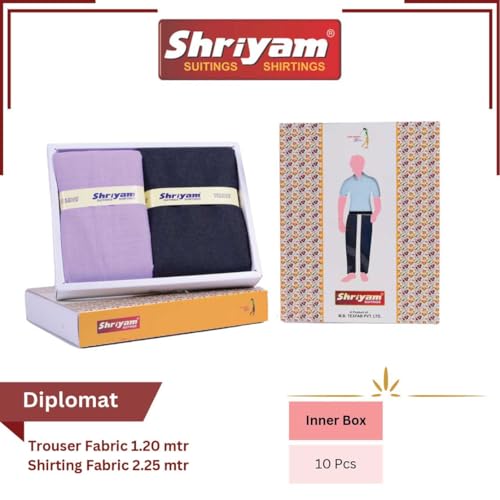 Image of Unstitched Plain Shirt and Trouser Fabric Combo Gift set - Cotton Blend Material - 2.25m Shirt Cloth - 1.20m Pant Cloth