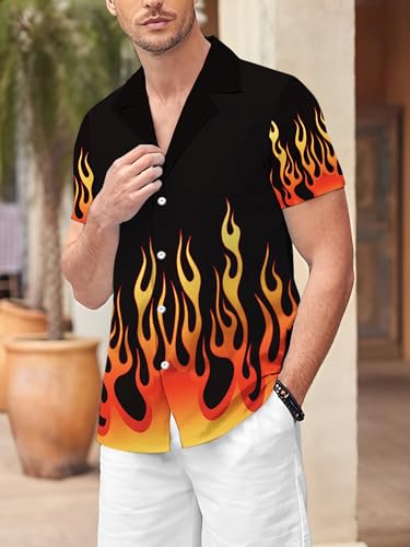 Hawaiian Shirts for Men Button Down Tropical Summer Beach Shirt3