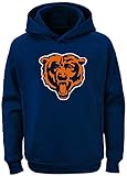 Outerstuff NFL Kids Youth 8-20 Team Color Alternate Polyester Performance Primary Logo Pullover Sweater Sweatshirt Hoodie - Chicago Bears Navy - Large 14-16