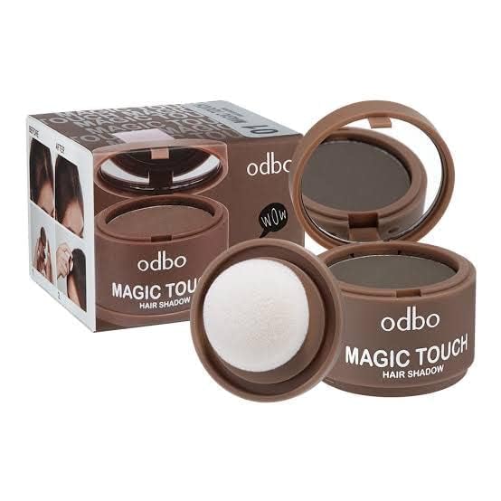 Odbo Magic Touch Hair Shadow Powder with Built-in Mirror | Root Coverage, Includes Puff Applicator, Compact Design, Hairline Filler, All Hair Types-image-12