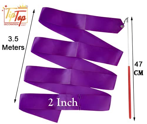 Image of Gymnastic Rhythmic Dancing Ribbon Streamer Stick (1 Piece) (Roaring Purple)