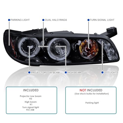 SPEC-D Halo Projector Headlights for 1997-2003 Pontiac Grand Prix - Image 4