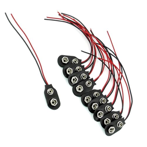 50 pezzi Connettore Clip per Batteria Tipo I con Facile Installazione Materiale Resistente e Duraturo per Alimentazione Altri Dispositivi nero