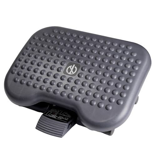 Raylu Paper – Reposapiés, Reposa pies de Oficina Ajustable en 3 Niveles, Reposapiés de Escritorio Ergonómico, Antideslizante y Efecto Masaje. Apoya Pies para Trabajo y Teletrabajo. (Modelo 20)