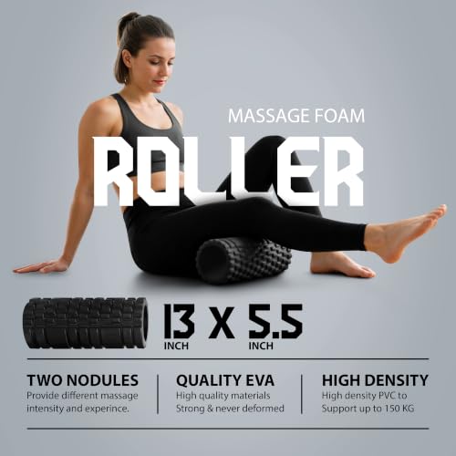 Rodillo de espuma ASA Techmed para ejercicio, kit de 5 piezas para rodillo dorsal y equipo de fisioterapia para recuperación muscular, entrenamiento de movilidad, alivio del dolor y atletas miniatura 2