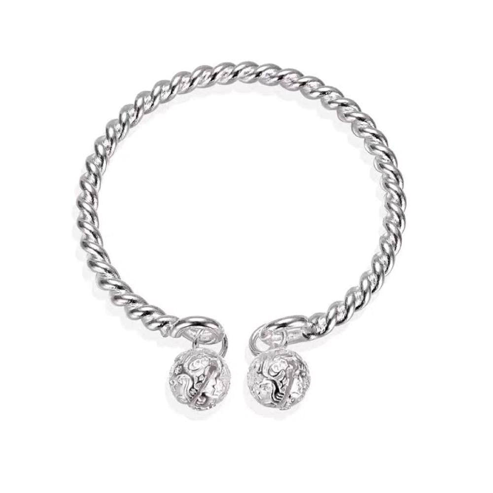 Braccialetti a Catena con Polsino in Argento Sterling Moda, Bracciale in Argento 925 da Donna Bracciale con Polsino Regolabile Bracciale Intrecciato a Mano Gioielli in Argento Sterling