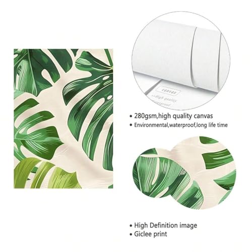 Toile Monstera cadre 70x100cm pour illuminer un mur blanc vide - 7