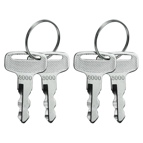 gradora 4PCS Golf Carts Keys Ignition Keys with 2 Keychains JU2-H2511-00
