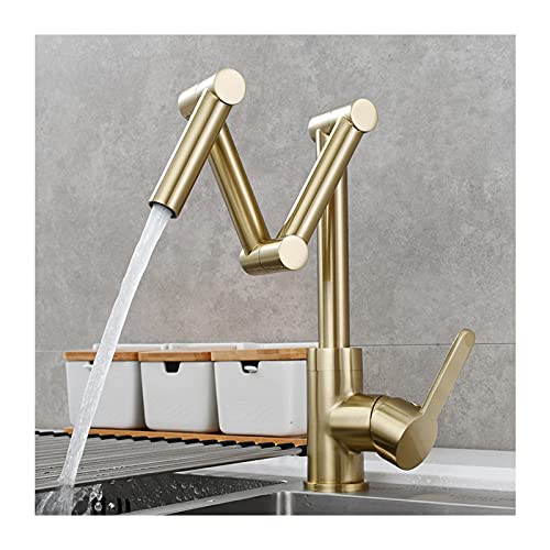 Grifo de cocina comercial de tres articulaciones ideal para islas de cocina modernas