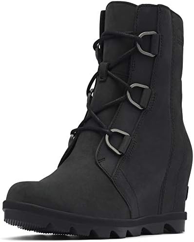 Sorel Women's Joan of Arctic Wedge II Boot - Light Rain - Waterproof - Black - Size 10.5