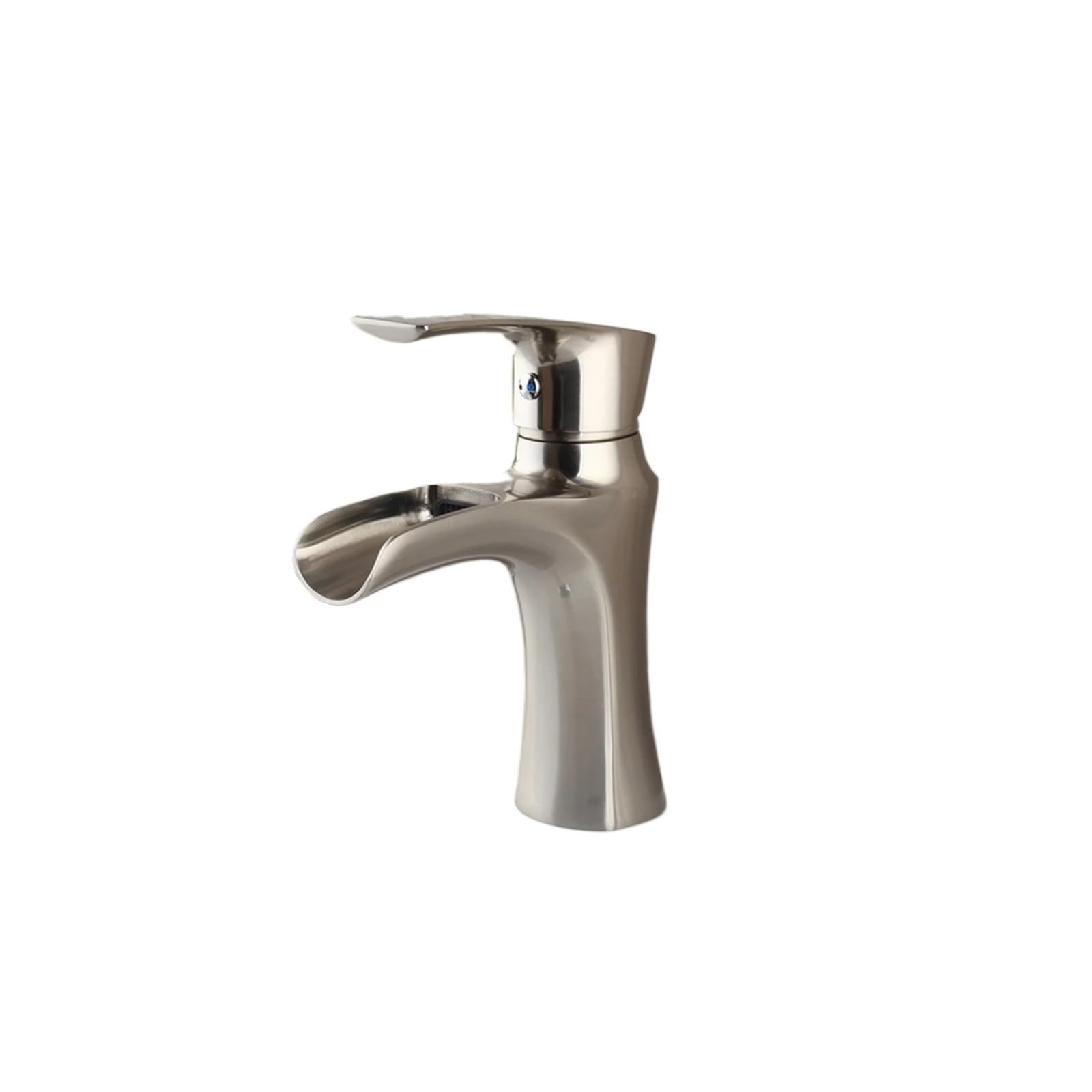 Robinet de baignoire lavabo eau chaude froide et mitigeur laiton brossé salle de bain
