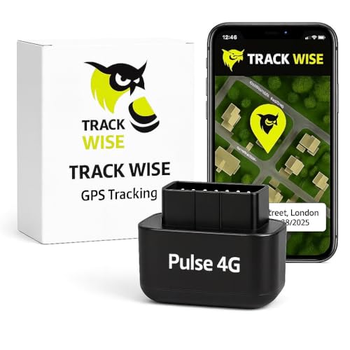 Track Wise Pulse 4G GPS Car Tracker | Plug & Play OBD Vehicle Tracking Device | Real-Time Location, Route History & Alerts via App | Easy Setup for Cars, Vans & Fleet Management