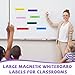 Humyoun 8 Pcs Dry Erase Magnetic Strips for Classroom, 2 in x 9.8 ft Colorful Magnetic Tape Roll Blank Magnets Sticky Labels Writable Flexible Magnet Sheet for Whiteboard Refrigerator Locker Shelf