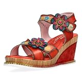 LAURA VITA Sandales Mode Femme Ballon 26, Pointure:39 EU, La Couleur:Orange